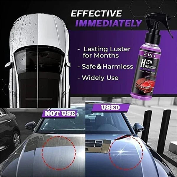 Ceramic Coating Rain Guard Wax Car Paint Protection Hydrophobic Spray (Buy 1 Get 1 Free)