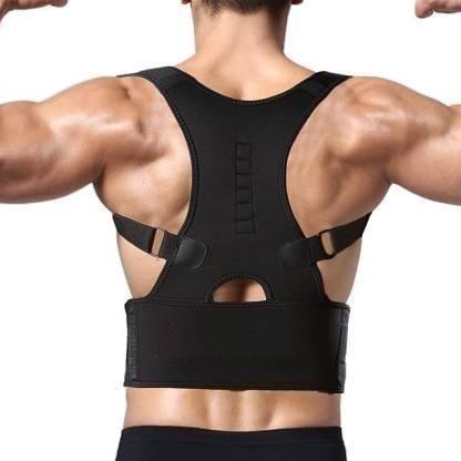 Magnetic Therapy Posture Corrector Shoulder Belt Back PainRelief & Abdomen Support Back & Abdomen Support (Black Color) Roposo Clout