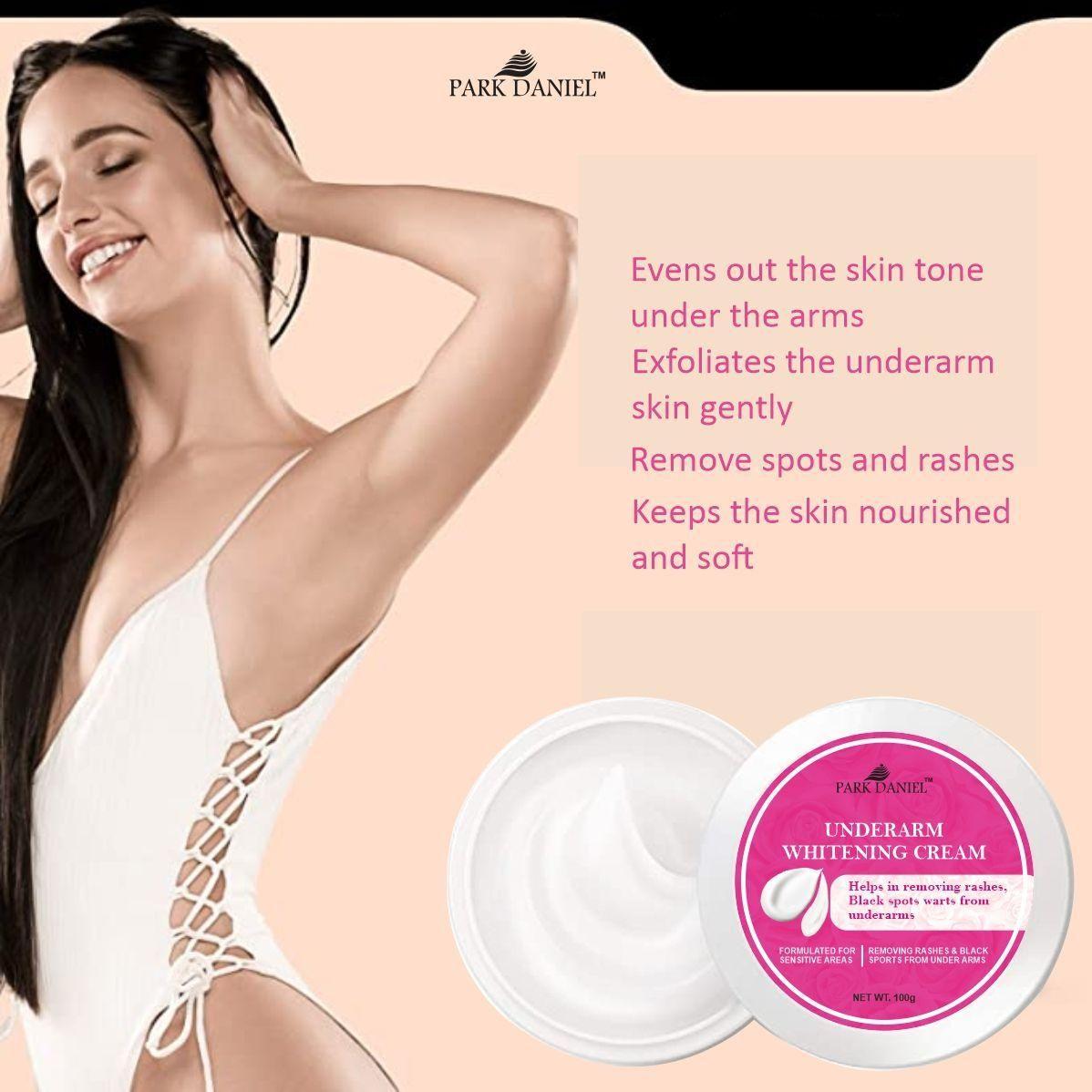 Park Daniel Underarms Darkness Lightening Cream Enriched with Kojic Acid, Nicinamide For Skin (100 grams) Roposo Clout