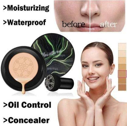 Waterproof CC Cream With Mushroom Head Makeup Brush