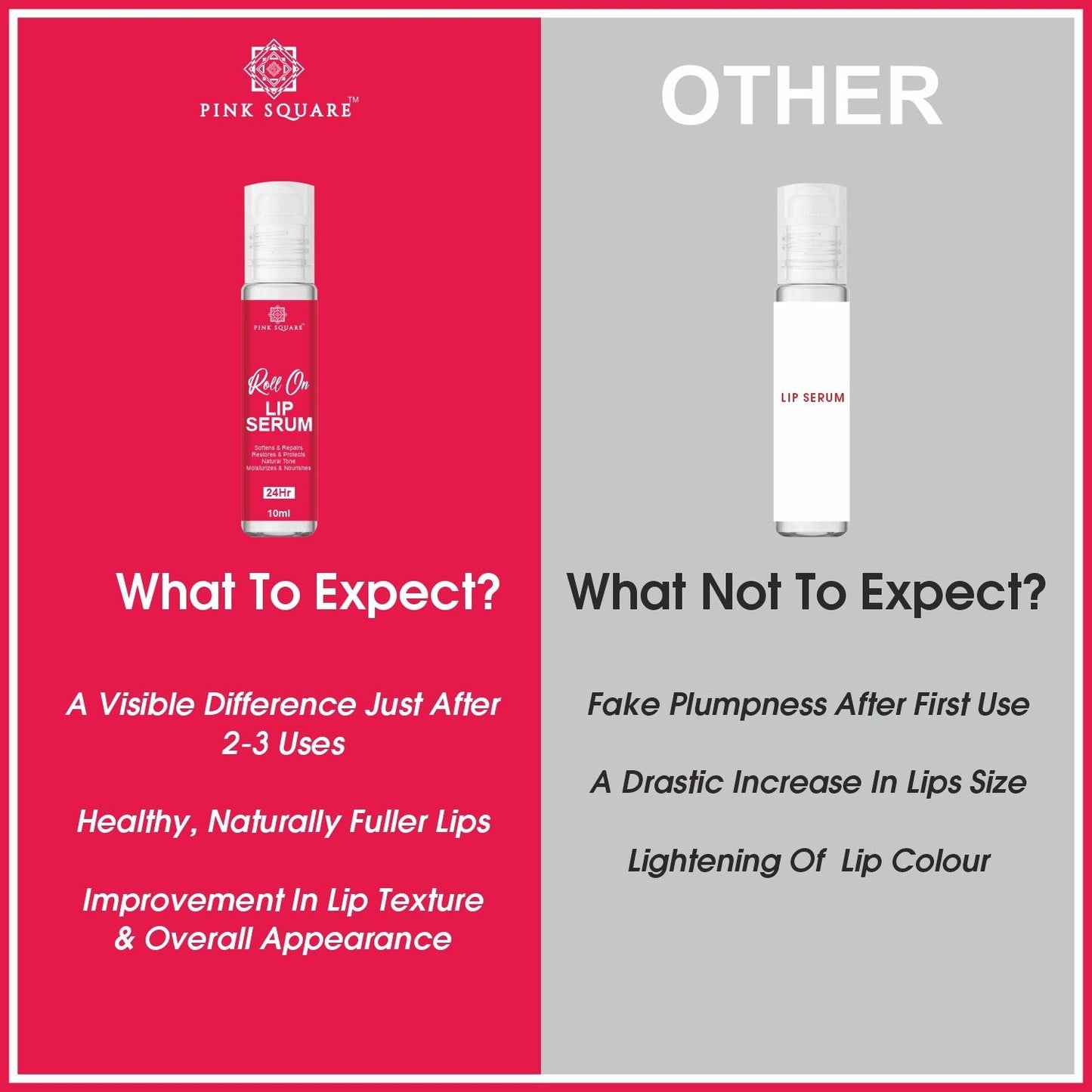 Lip Serum Roll On, - Advanced Brightening Therapy for Soft, Moisturised Lips With Glossy & Shine- 10ml Roposo Clout