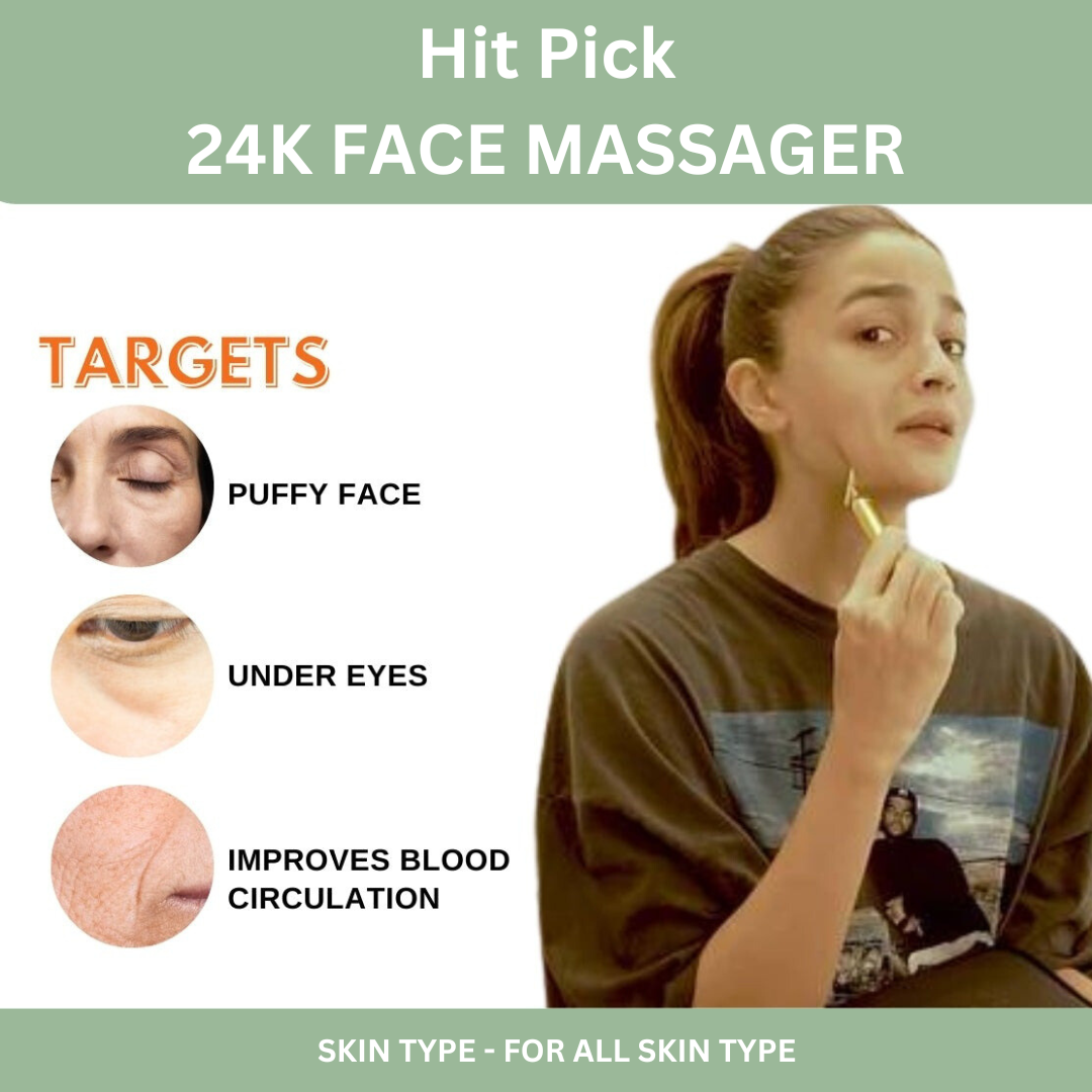 24K Gold Face Massager & Beauty Bar