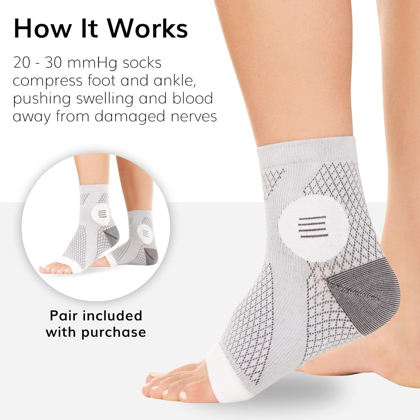 Neuropathy Socks for Women and Men for Relief Swollen Feet and Ankles