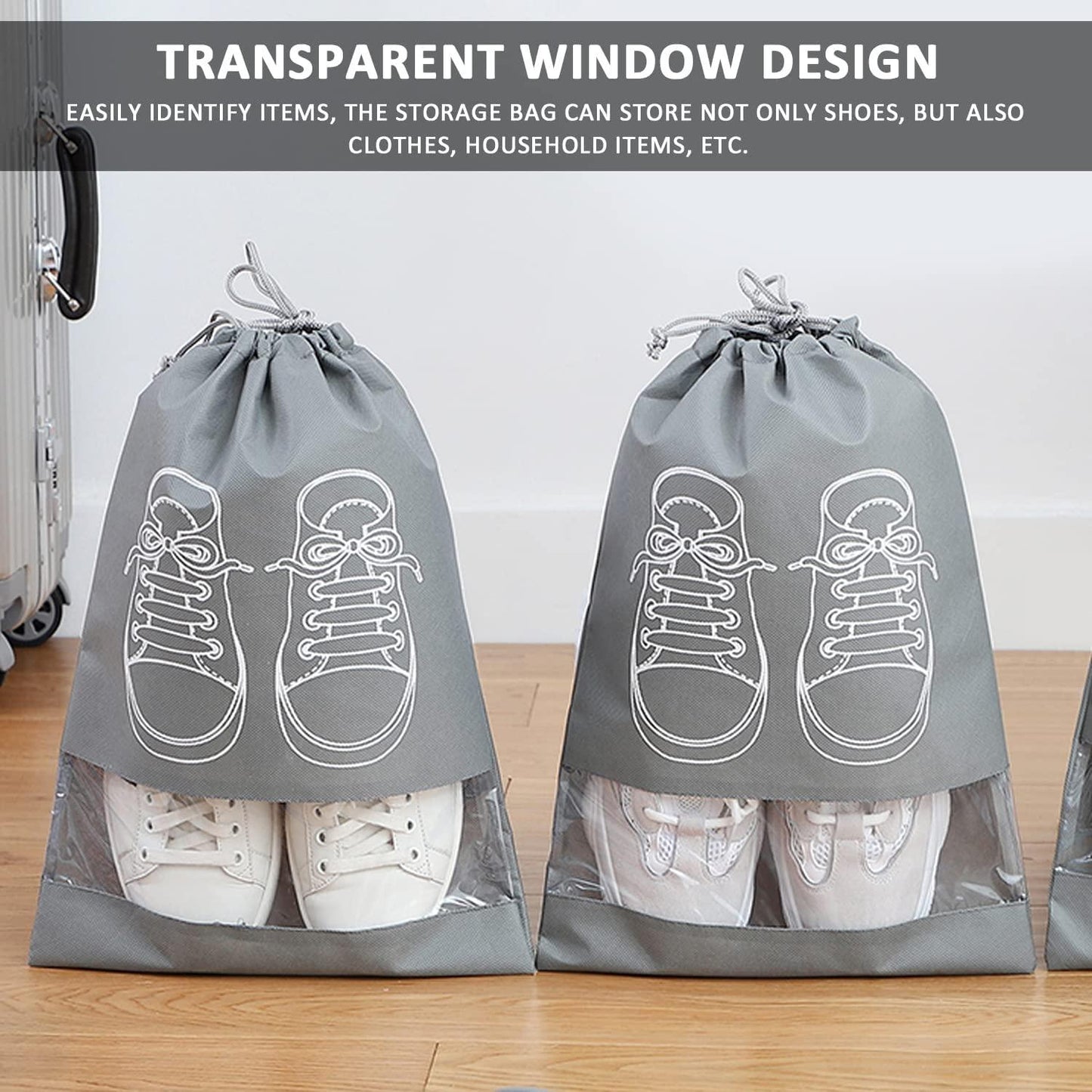 PORTABLE TRAVEL DUST-PROOF SHOE BAGS