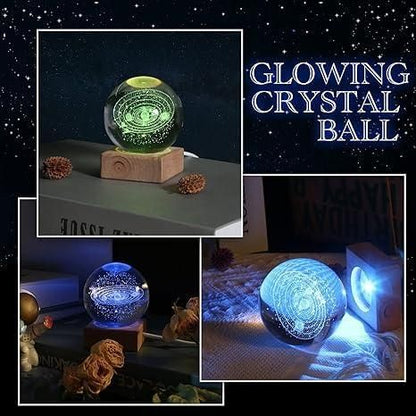 3D Crystal Lamp Ball, Night lamp