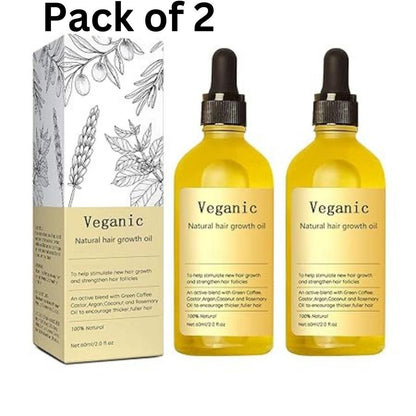 Vegan Natural Hair Growth Oil (Buy 1 Get 1 Free)