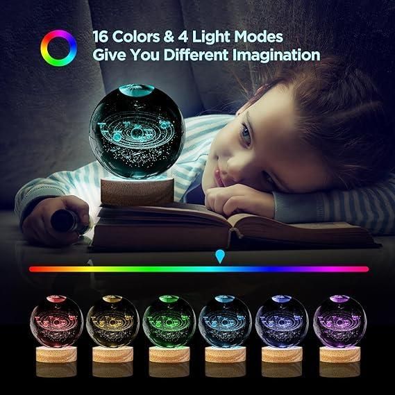 3D Crystal Lamp Ball, Night lamp