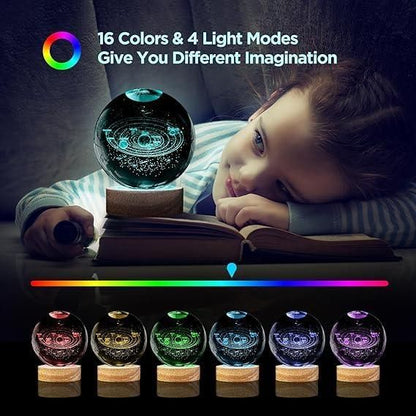 3D Crystal Lamp Ball, Night lamp