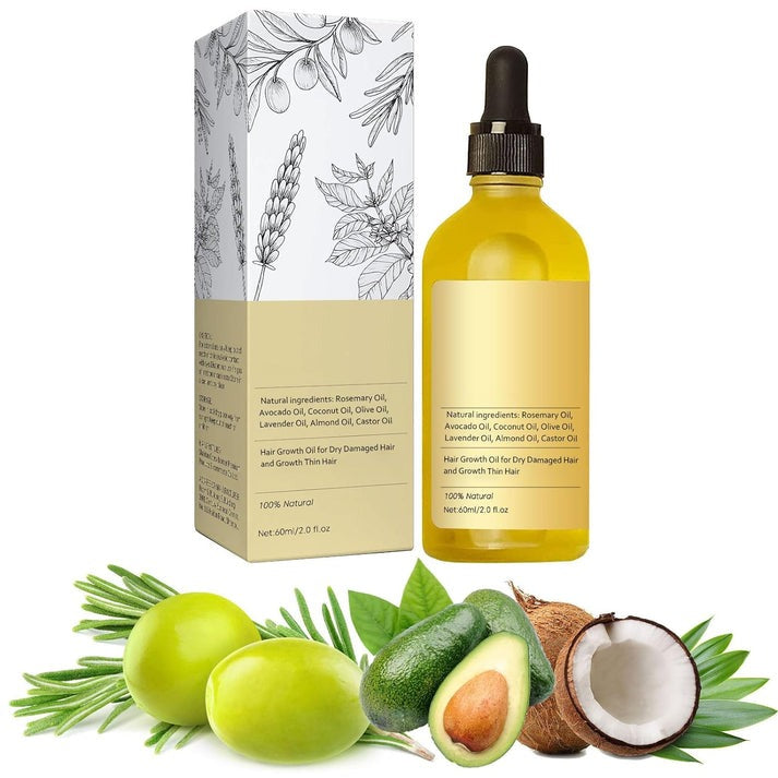Vegan Natural Hair Growth Oil (Buy 1 Get 1 Free)