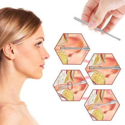 6 Pieces Ear Wax Removal Smooth Stainless Steel Kit Roposo Clout