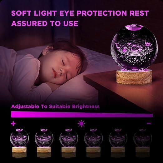 3D Crystal Lamp Ball, Night lamp