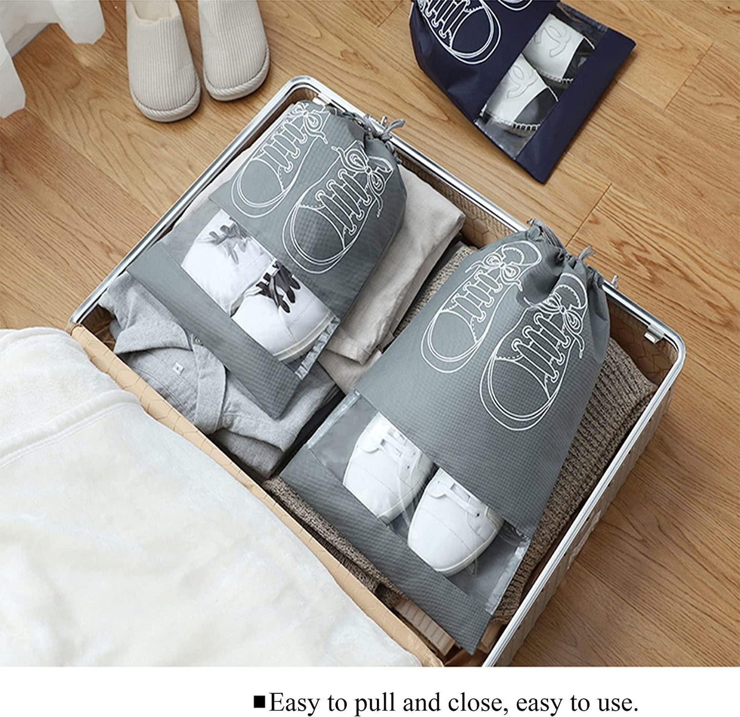 PORTABLE TRAVEL DUST-PROOF SHOE BAGS