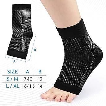 Neuropathy Socks for Women and Men for Relief Swollen Feet and Ankles (Black Color)