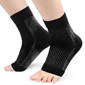 Neuropathy Socks for Women and Men for Relief Swollen Feet and Ankles (Black Color)