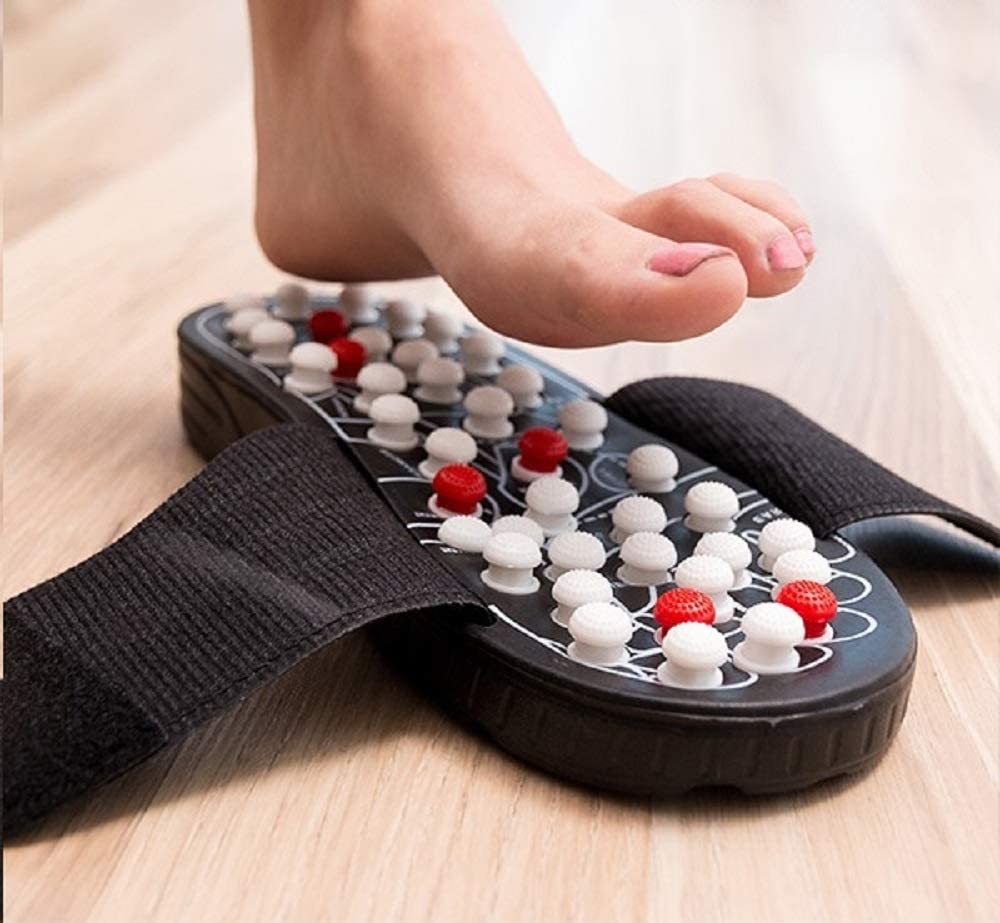 Acupressure Massage Slippers – Reflexology Footwear for Pain Relief, Acupressure slippers for pain relief, Reflexology massage slippers, Foot massage therapy footwear, Slippers for foot pain relief, Improve blood circulation slippers, Natural foot pain solution, Magnetic acupressure slippers, Slippers for swollen feet, Reflexology shoes for pain relief, Therapeutic acupressure footwear