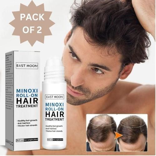 Minoxi Roll-On Hair Treatment for hair growth, Hair growth serum with roll-on applicator, Minoxi treatment, Buy 1 Get 1 Free, Minoxi hair regrowth serum with easy roll-on, Effective hair growth serum Minoxi roll-on, Minoxi roll-on hair treatment for thinning hair