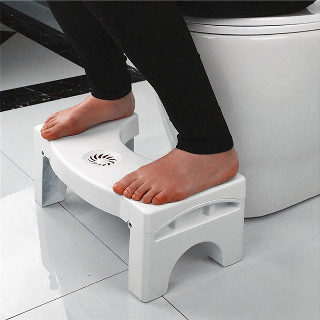 Plastic Foldable Anti-Constipation Potty Training Stool with Air Freshener Slot Roposo Clout